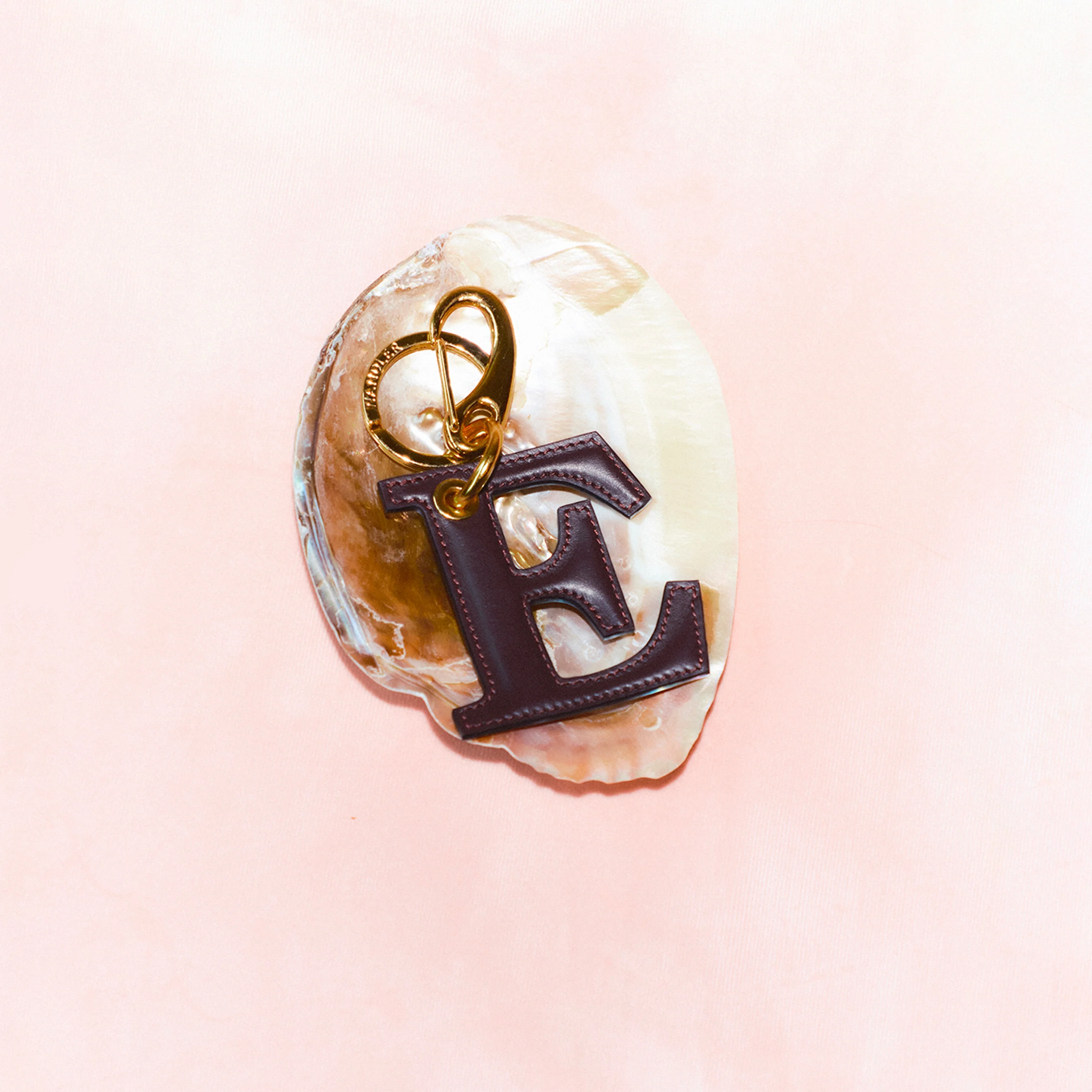 Bag Charm Letter - E - Grape - Image 3