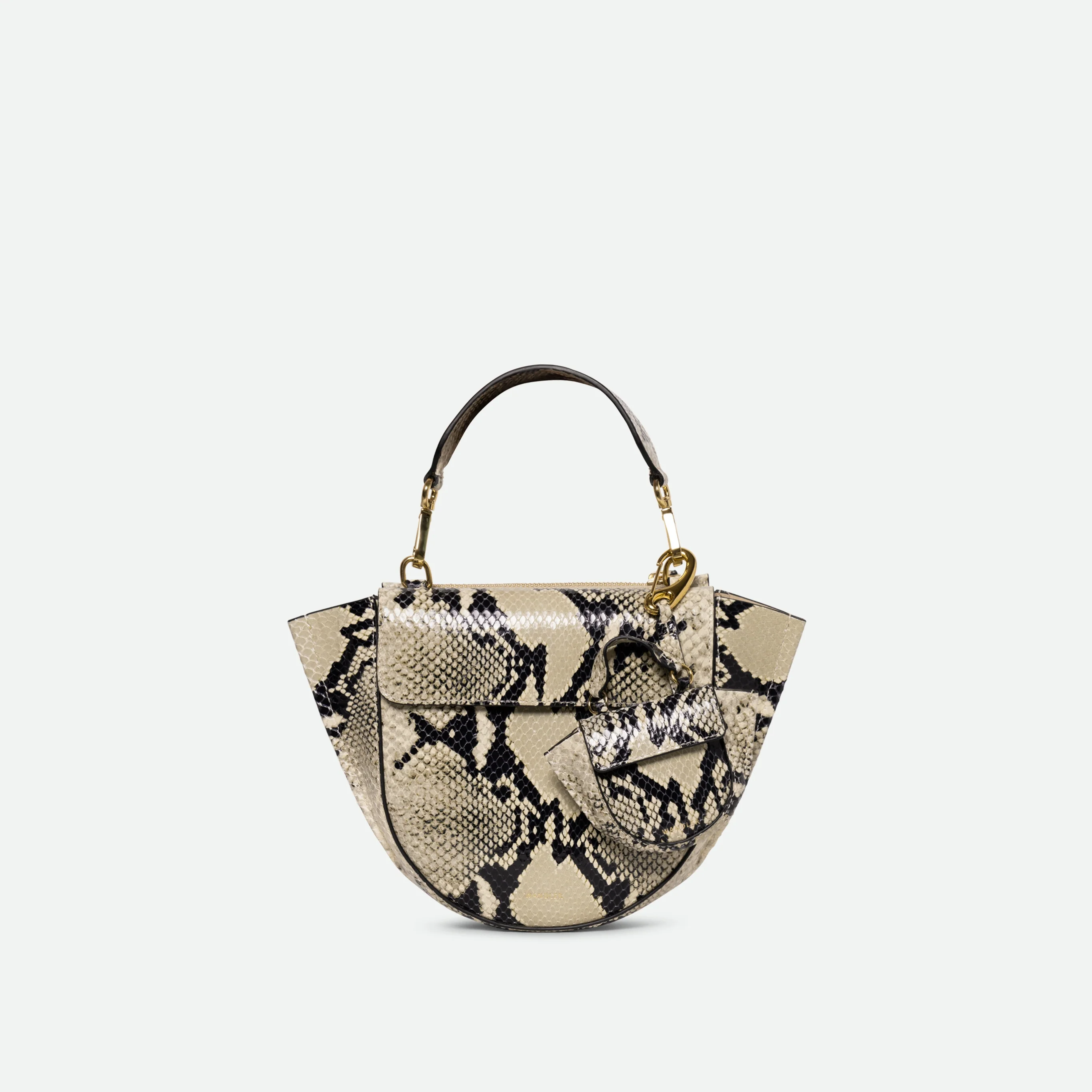 Hortensia Bag Mini - Black / White Python - Image 6