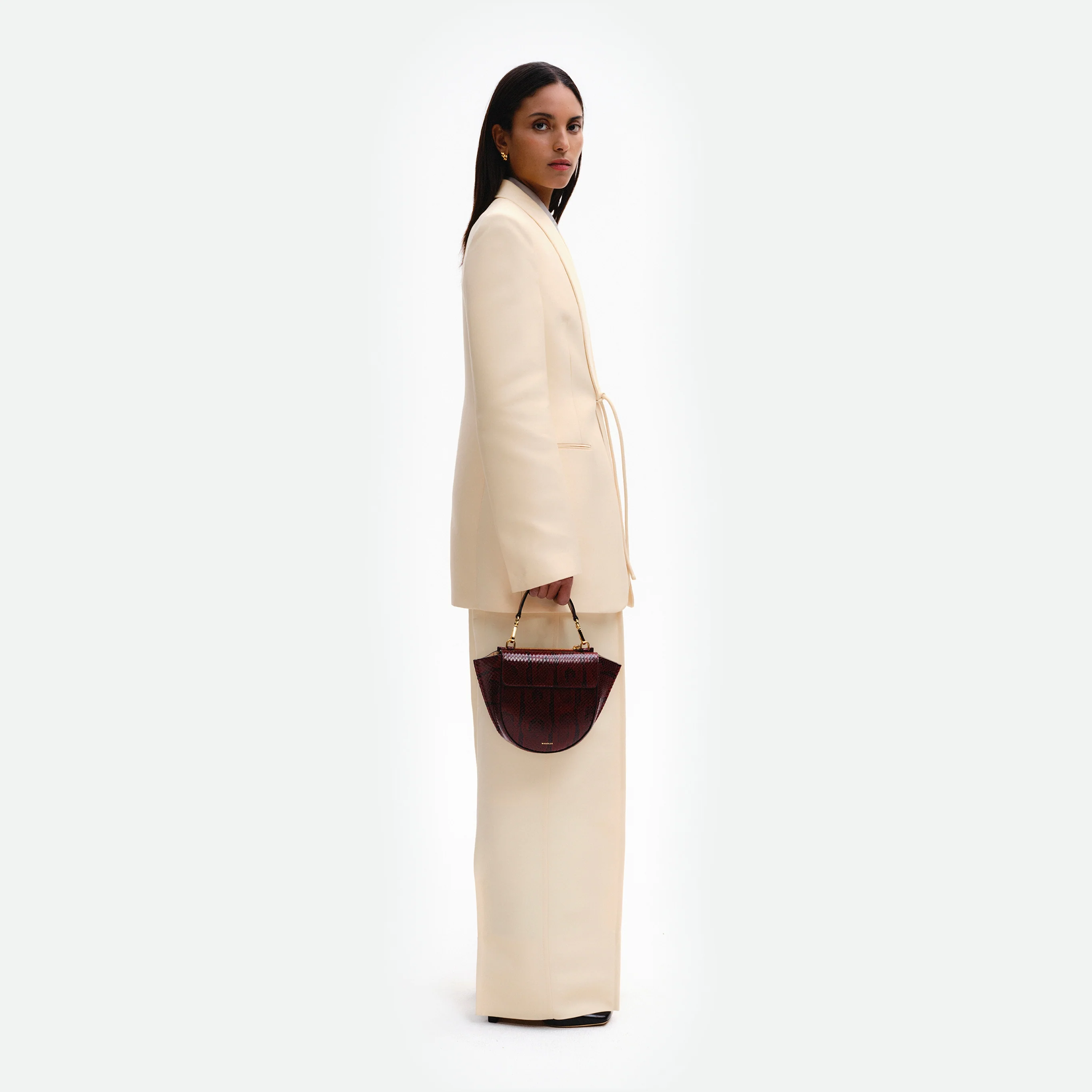 Hortensia Bag Mini - Bordeaux Python - Image 3