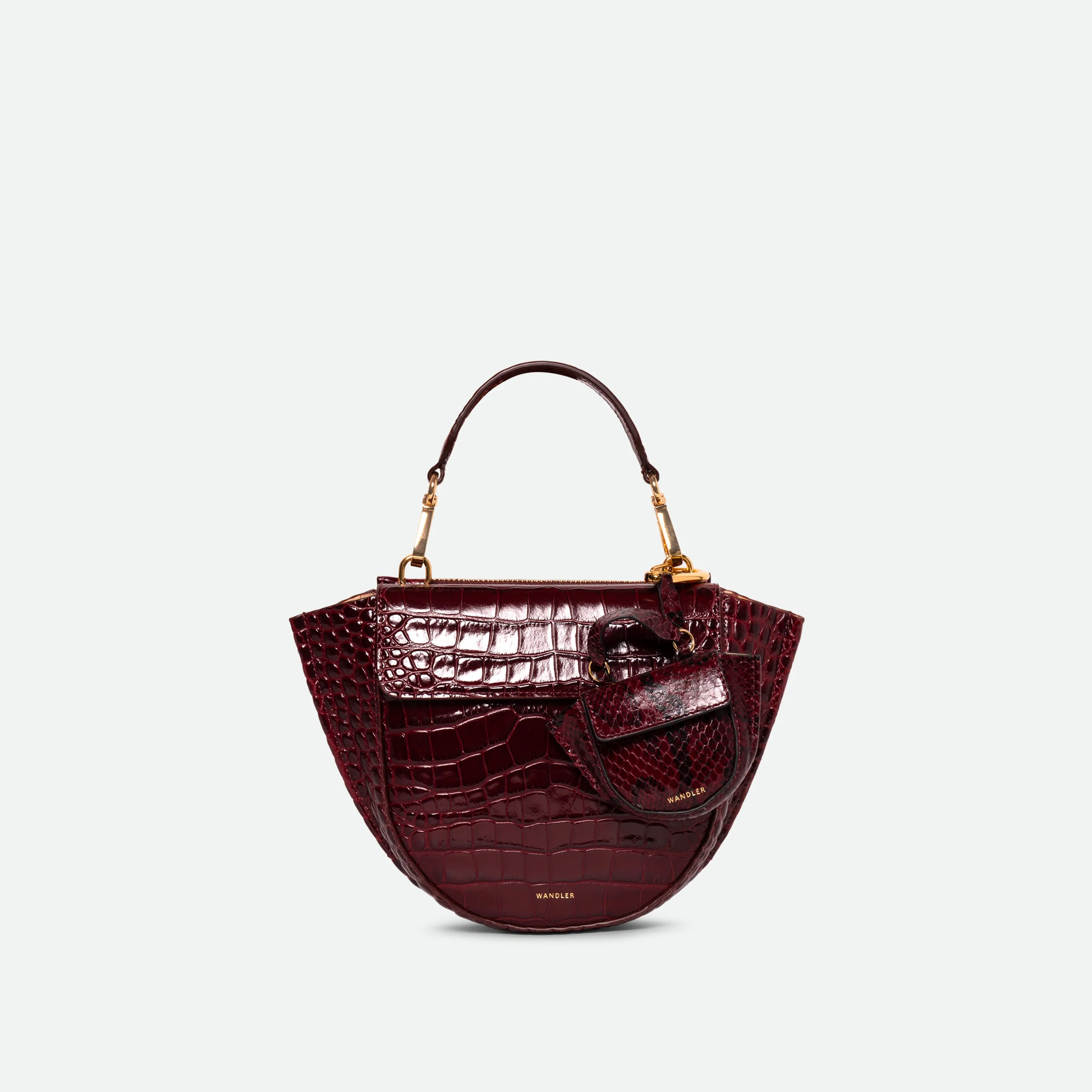 Hortensia Bag Mini - Bordeaux Python - Image 6