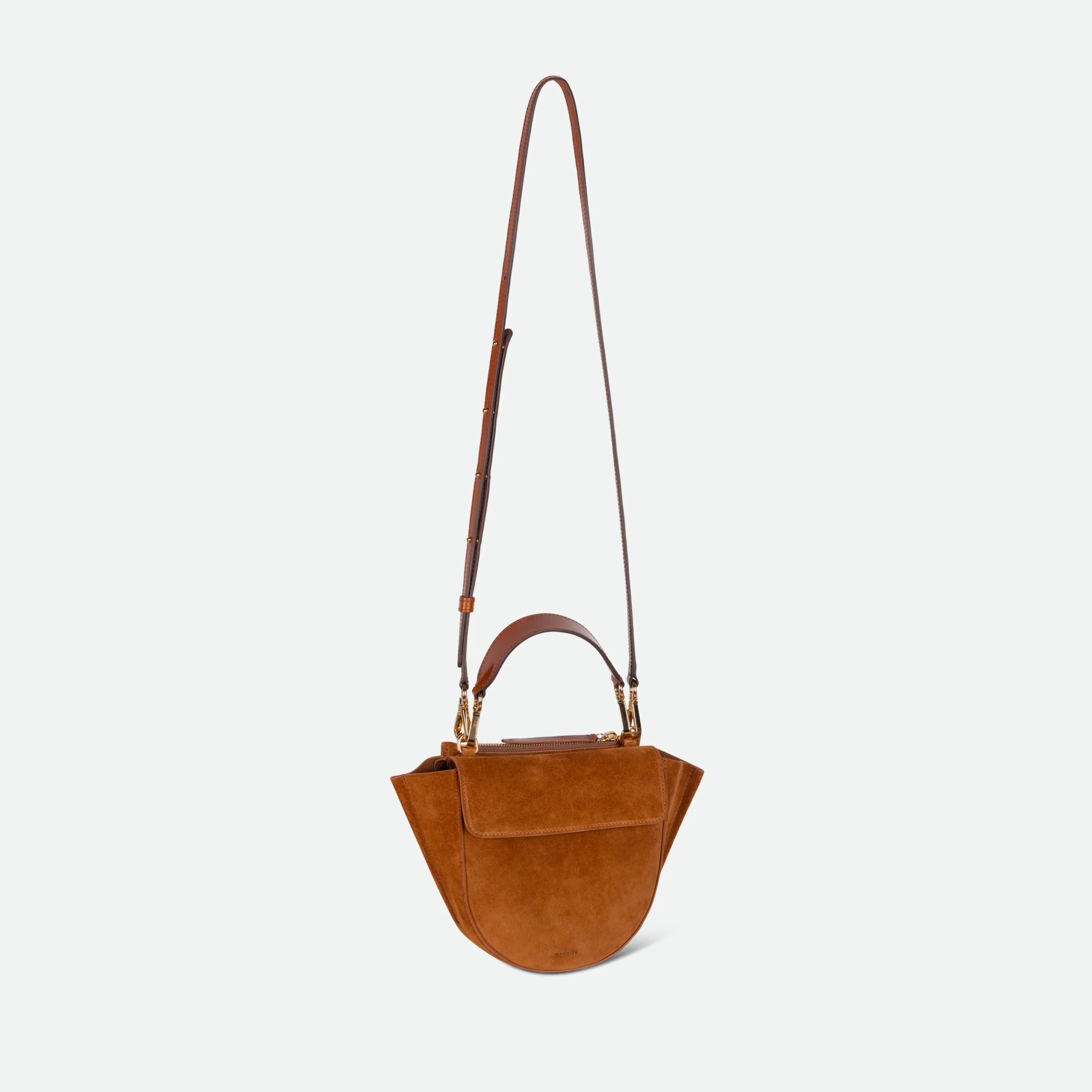 Hortensia Bag Mini - Cognac Suede - Image 5