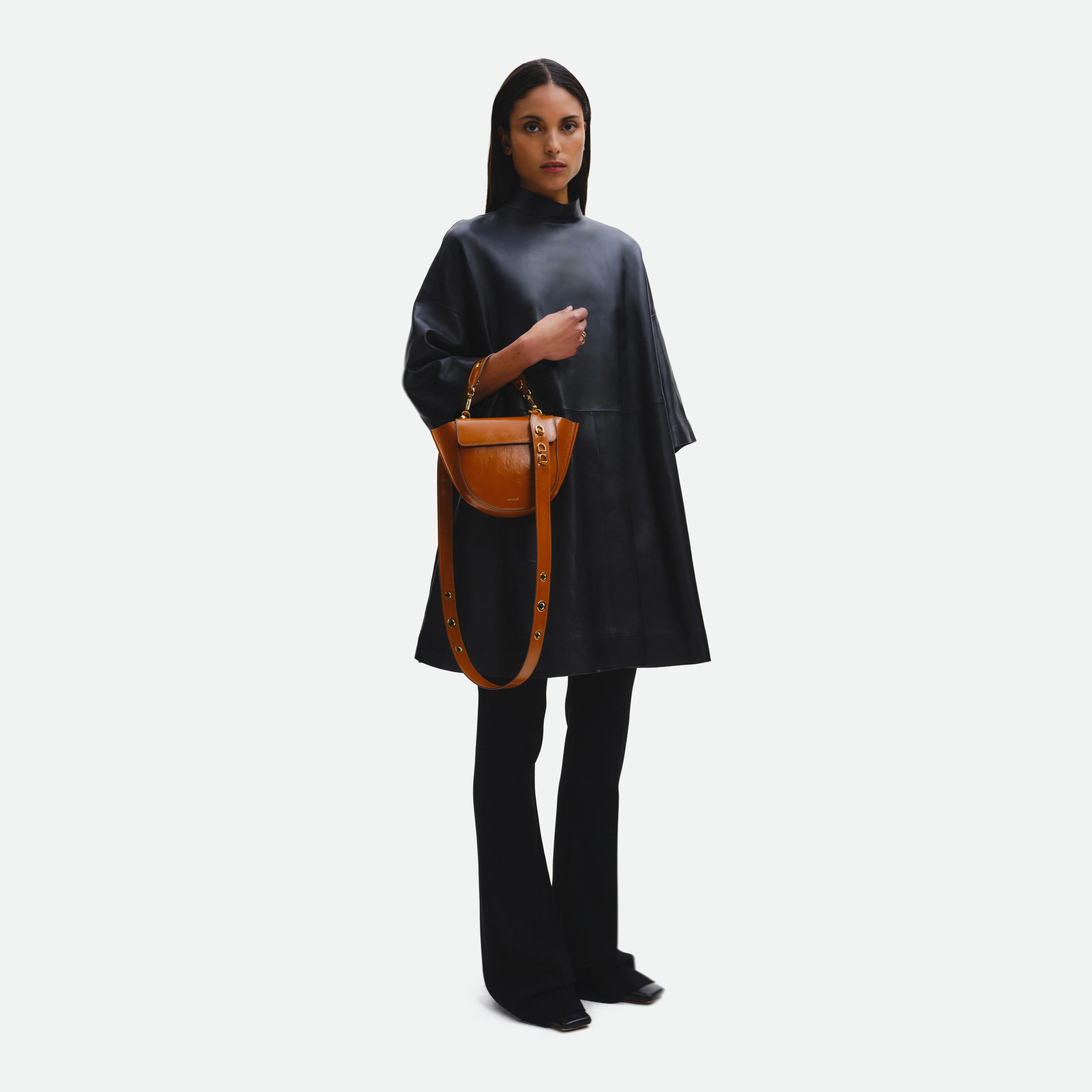 Hortensia Bag Mini Eyelets - Cognac - Image 3