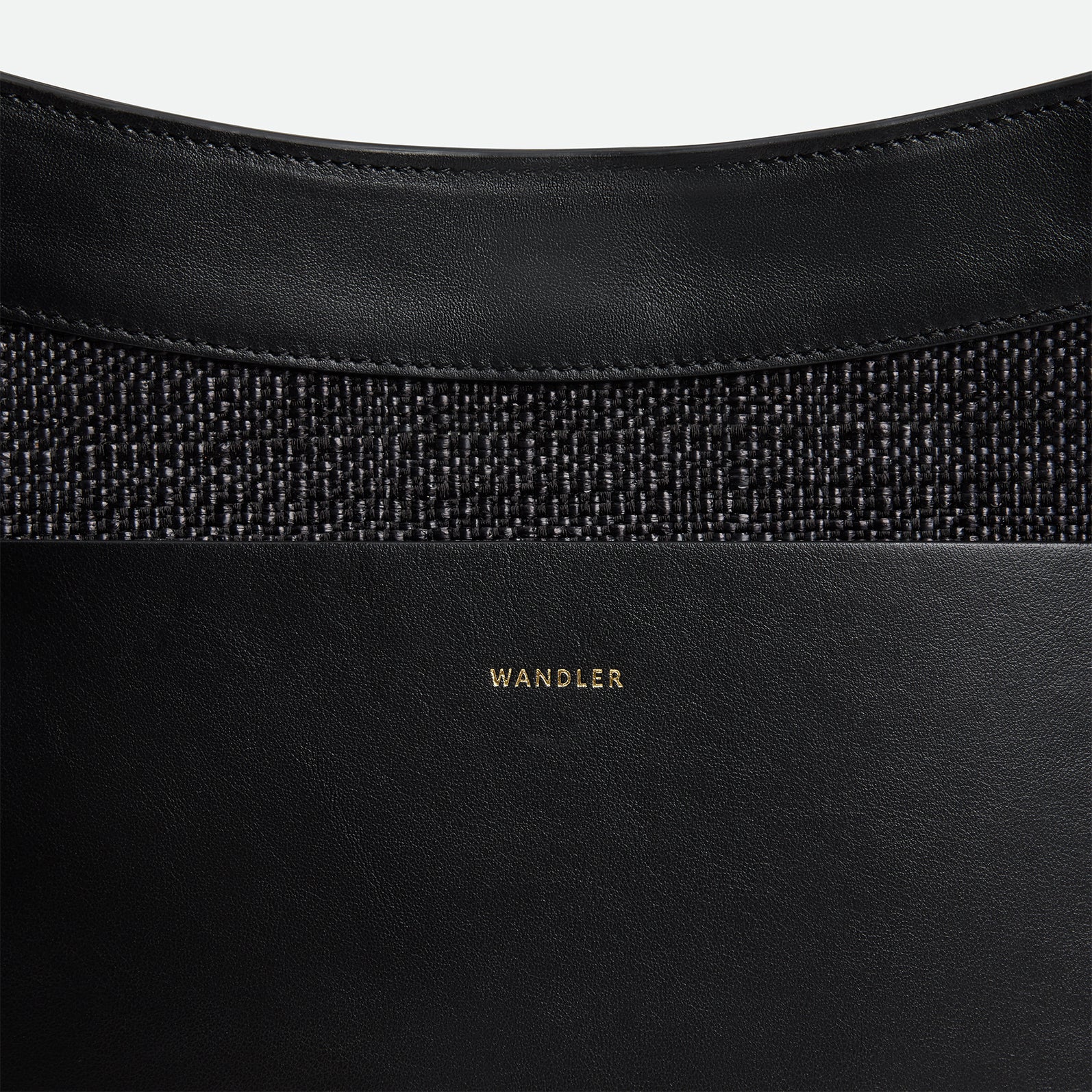 Hortensia Slouch Tote - Black Raffia - Image 4