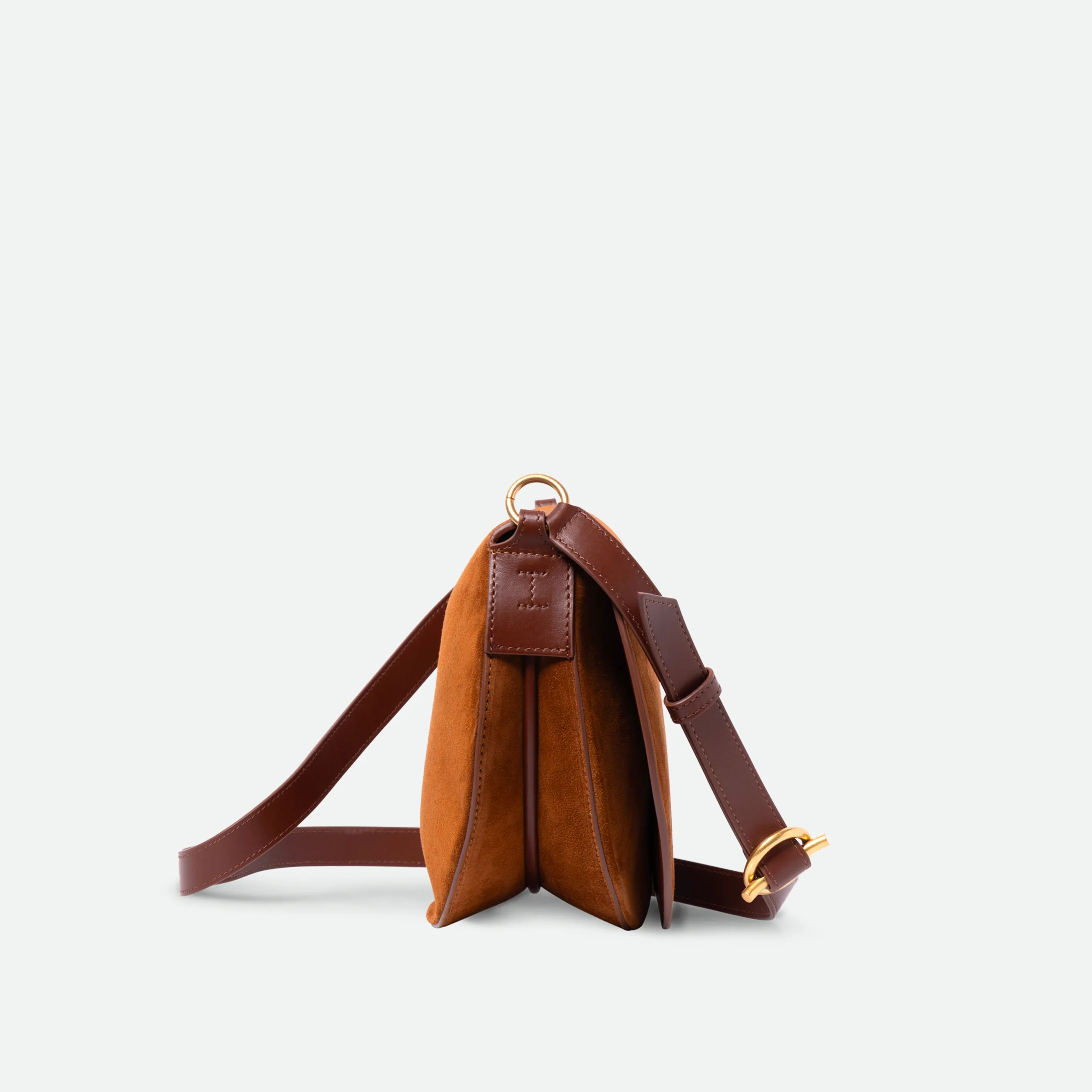 Kate Saddle Bag - Tan Suede - Image 3