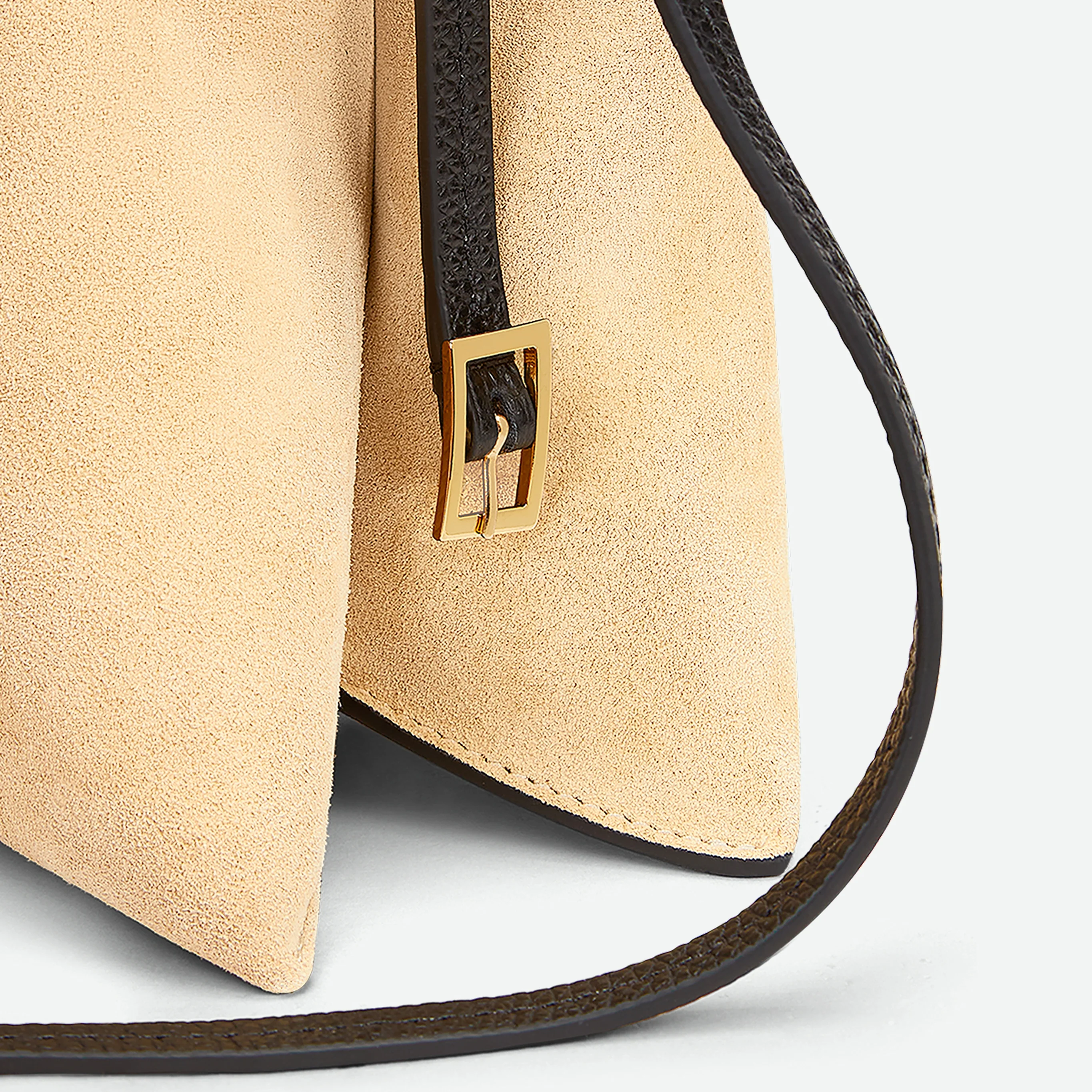 Penelope Slouch Bag - Beige Suede - Image 5