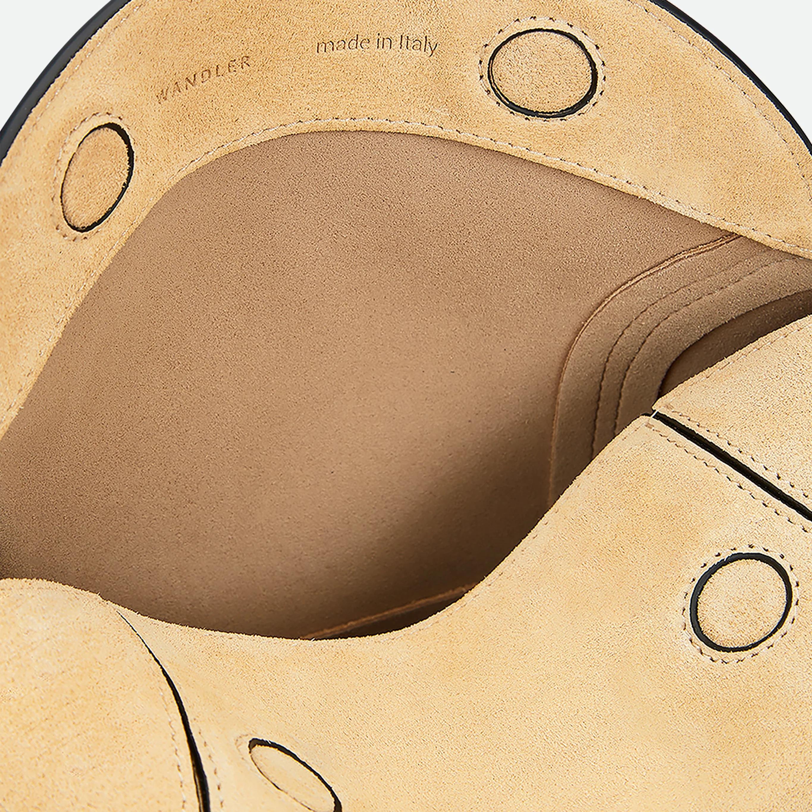 Penelope Slouch Bag - Beige Suede - Image 6