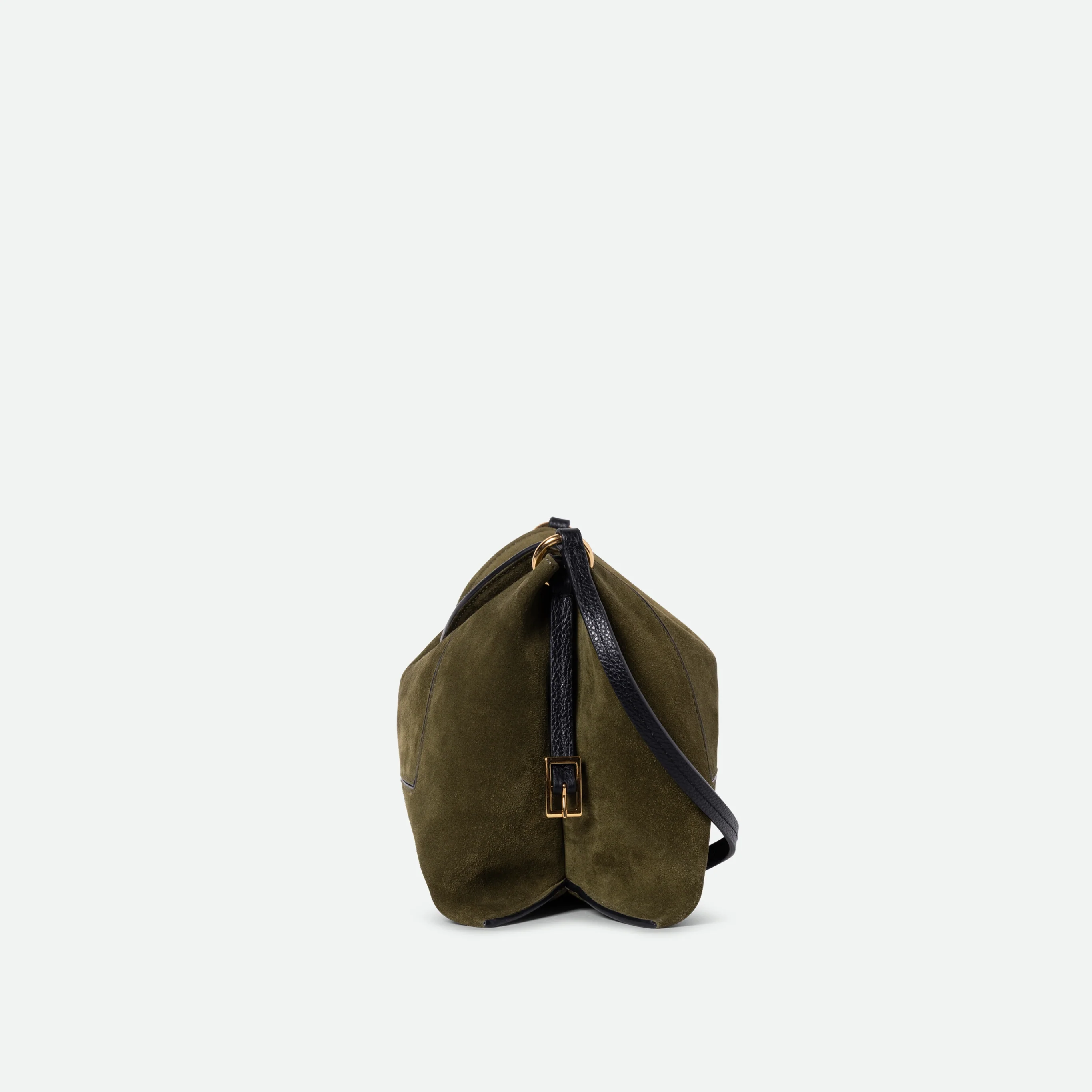 Penelope Slouch Bag - Olive Suede - Image 5