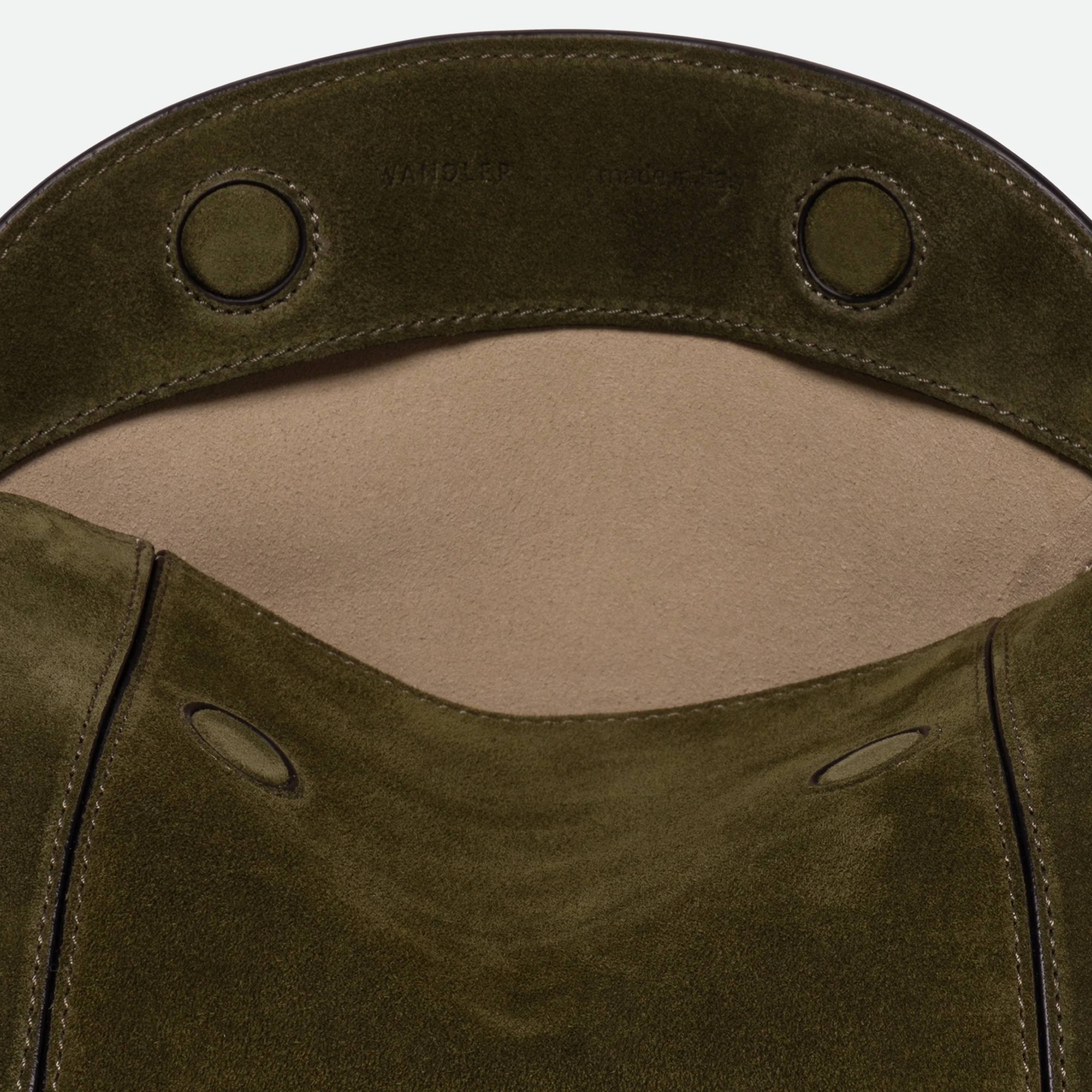 Penelope Slouch Bag - Olive Suede - Image 8