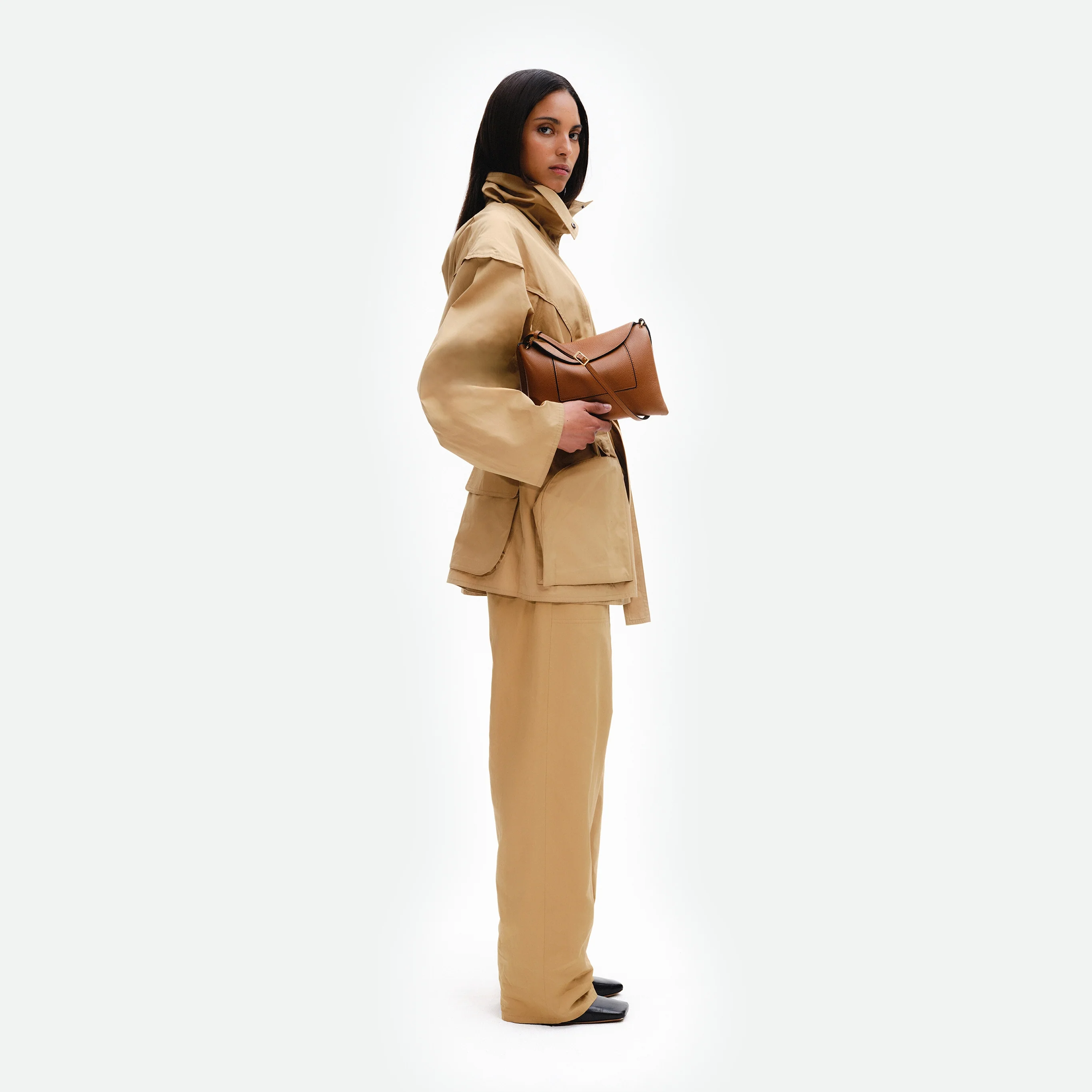 Penelope Slouch Bag - Tan Crust - Image 5
