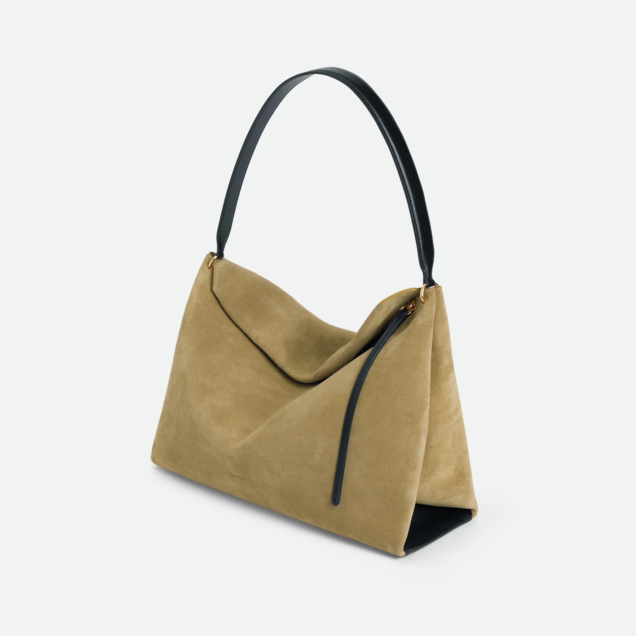 Penelope Tote - Khaki Suede / Black - Image 5