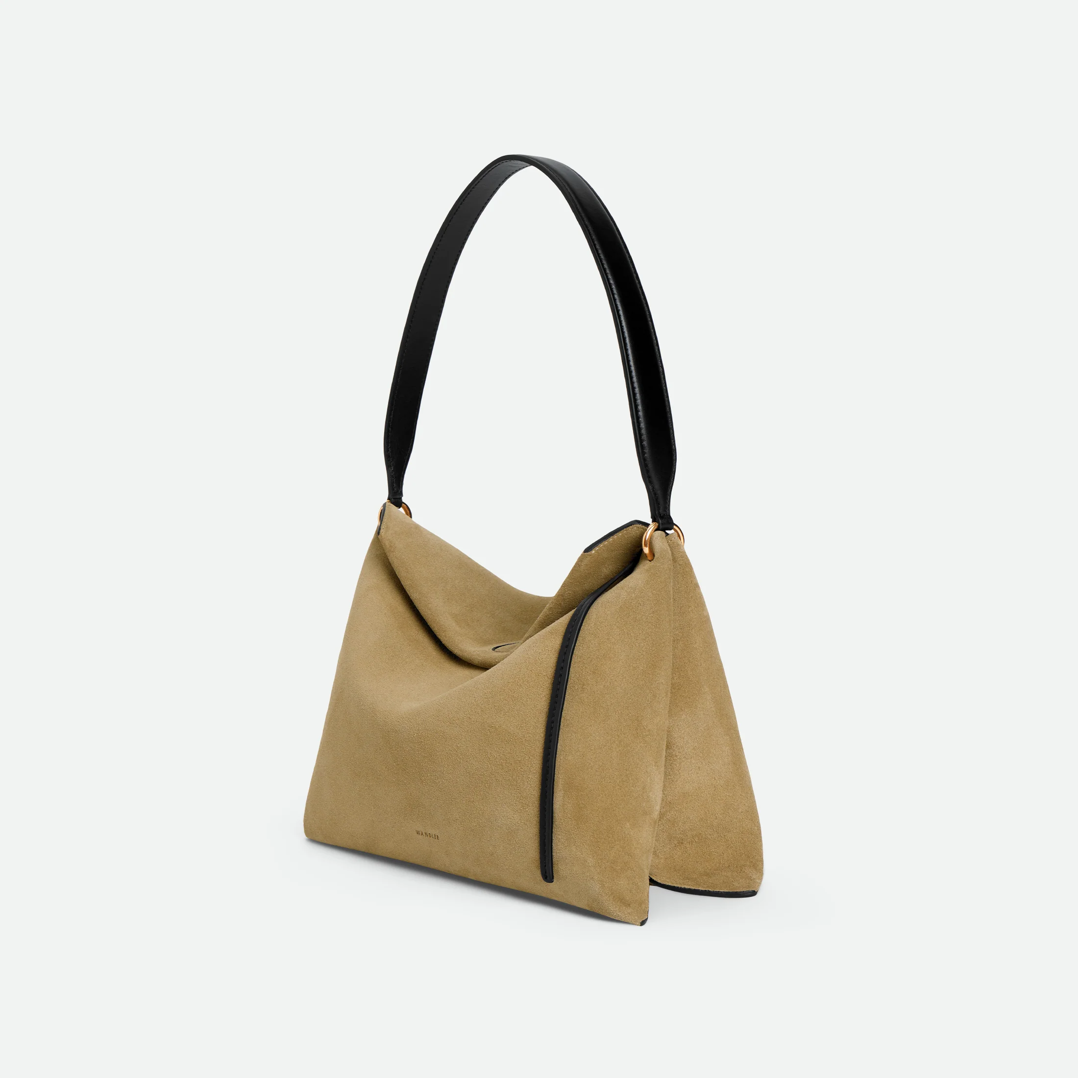 Penelope Tote Small - Khaki Suede / Black - Image 4