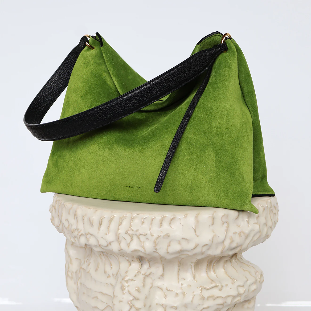 Penelope Tote Small - Verde Suede / Black - Image 4